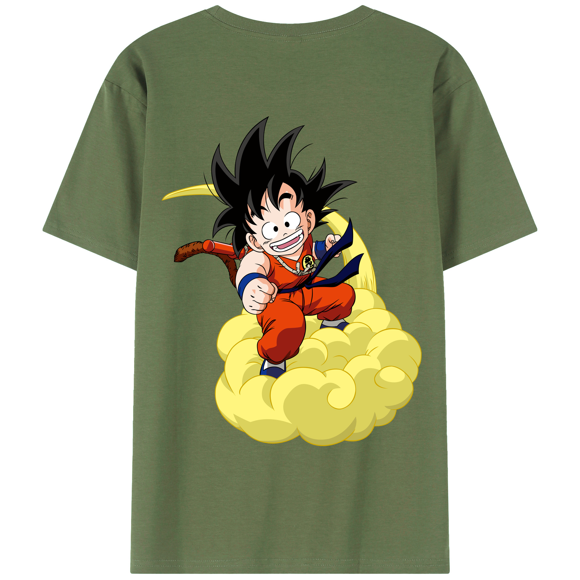 （画像用） ドラゴンボール 孫悟空（そん ごくう）Son Goku カカロット DRAGON BALL Kakarotto 綿100％ メンズ半袖Tシャツ（バックプリント） 通気性